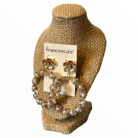 Francesca's Collections Gold and Silver Dangle Earrings - Picture 2 of 4